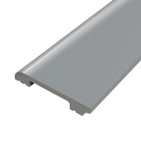 Плинтус экополимер Солид 80х13х2000 мм алюминий (8UHD 05/80)