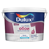Краска моющаяся Dulux/Luxium для обоев и стен база BW белая 9 л