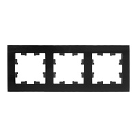 Рамка Systeme Electric AtlasDesign Nature трехместная черная (ATN321003)
