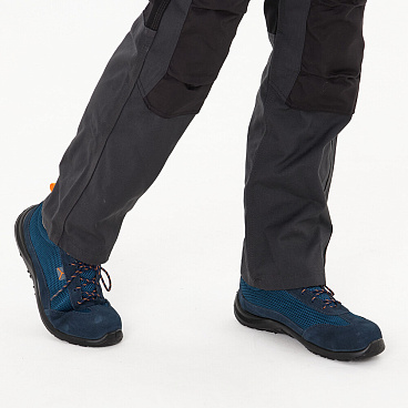 Полуботинки мужские замша/полиэстер с защитным подноском размер 43 черный/серый Delta Plus Como (COMOSPBL43)