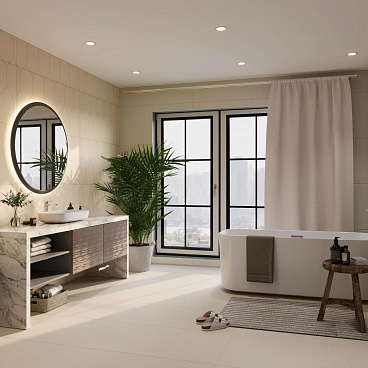 Керамогранит Lavelly Granite белый матовый 1200х600х9 мм (2 шт.=1,44 кв.м)