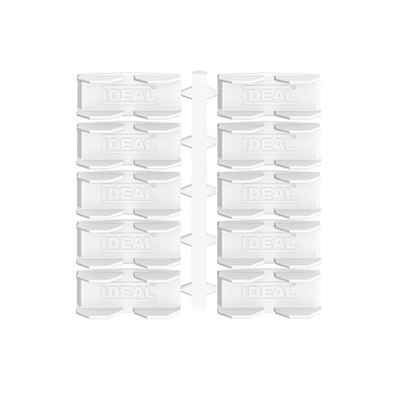 Соединитель скрытый Идеал Дюра 170 мм белый прямой (10 шт.)