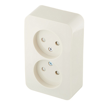 Розетка Systeme Electric Blanca накладная бежевая со шторками (BLNRA001217)