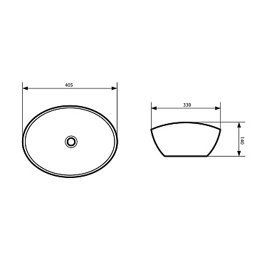 Раковина Lavelly Harmony 41 см накладная белая (686704)