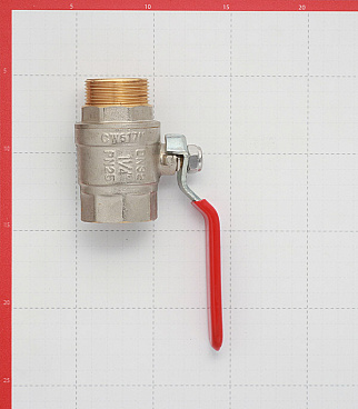 Кран шаровой латунный Valtec Base 1 1/4 ВР(г) х 1 1/4 НР(ш) ручка прямой (VT.215.N.07)