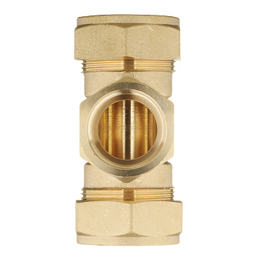 Тройник Stahlmann IWS EasyFix 20 мм х 3/4 ВР(г) х 20 мм для гофрированных труб