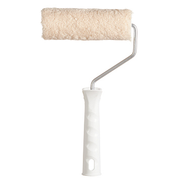 Валик натуральный мех 140 мм d42 мм ворс 12 мм для алкидной основы с ручкой