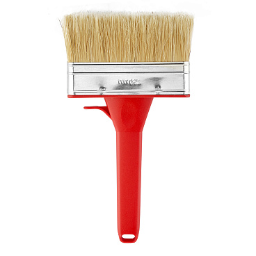 Кисть плоская натуральная щетина пластиковая ручка Wenzo Pro 120х35 мм для эмалей и лаков на алкидной основе