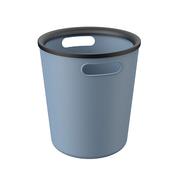 Ведро для мусора Ambient Folk 10 л пластик серо-голубое