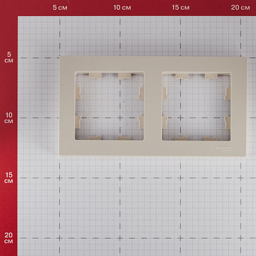 Рамка Systeme Electric AtlasDesign двухместная бежевая (ATN000202)