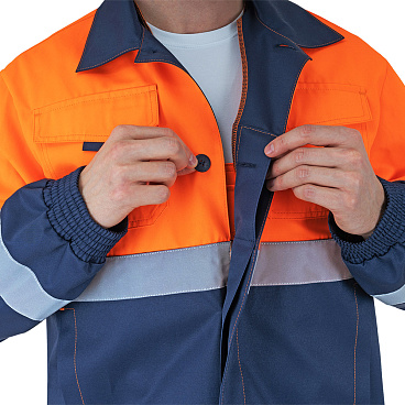 Костюм мужской сигнальный ГК Спецобъединение Брайт 56-58 рост 182-188 см оранжевый