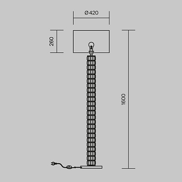 Напольный светильник (торшер) Maytoni DIA008FL-01CH