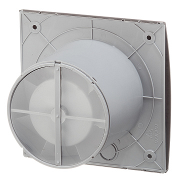 Вентилятор осевой Cata Silentis 10 Inox T с таймером d100 мм серебро