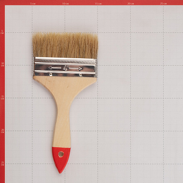 Кисть плоская натуральная щетина деревянная ручка 100х8 мм для эмалей и лаков на алкидной основе