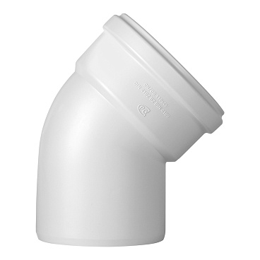 Отвод Pro Aqua Stilte Plus d110 мм 45° пластиковый шумопоглощающий для внутренней канализации