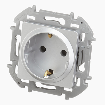 Розетка Legrand Inspiria встраиваемая алюминий (673722)