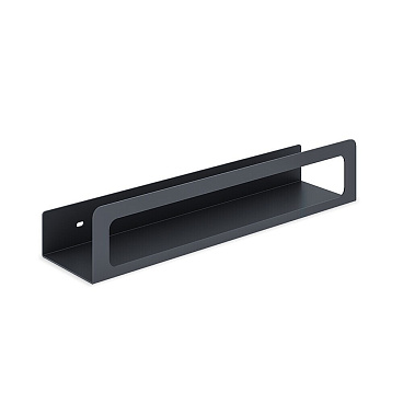 Полка для ванной Ulitka Unit с полотенцесушителем 500х80х100 мм металл черная (74104578)