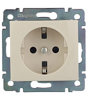 Розетка Legrand Valena встраиваемая слоновая кость со шторками (695613)