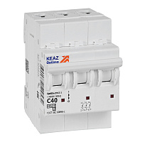 Автоматический выключатель модульный КЭАЗ OptiDin BM63 3P 40А 4,5 кА 400 В (326816)