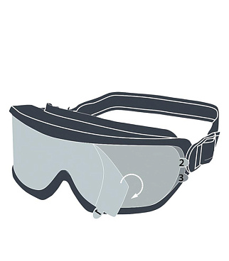 Очки защитные Delta Plus Galeras закрытые с прозрачными линзами антизапотевающие (GALERVI)