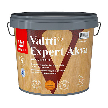 Антисептик Tikkurila/Tikkivala Valtti Expert Akva декоративный для дерева рябина 2,7 л