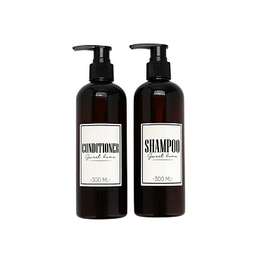 Набор дозаторов для шампуня и кондиционера See You Home Sweet Home пластик белый/коричневый