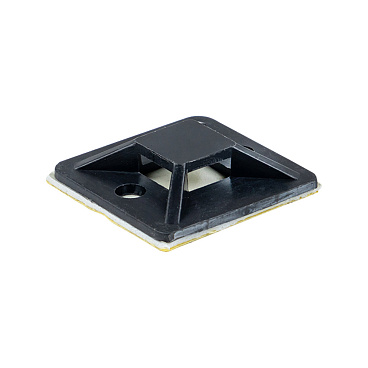 Площадка для крепления стяжек EKF PROxima 25х25 мм самоклеящаяся черная (100 шт.) (plc-25х25-b)