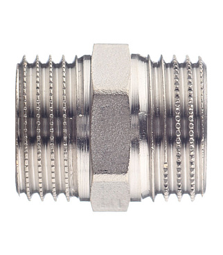 Ниппель Stout 1/2 НР(ш) х 1/2 НР(ш) латунный (SFT-0004-001212)