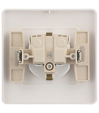 Розетка Systeme Electric Blanca встраиваемая белая со шторками (BLNRS001111)