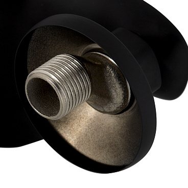 Смеситель для ванны Milardo Rora черный однорычажный с коротким изливом с лейкой (RORBL00M02)