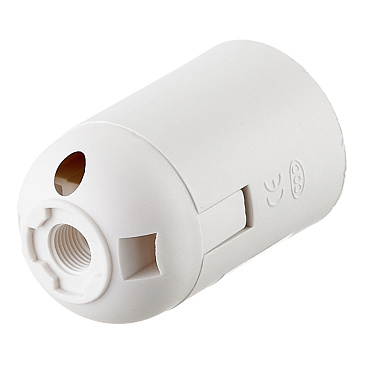 Патрон для лампы E27 UNIVersal M10 термостойкий пластик 1000 Вт IP20 подвесной белый (5560710)