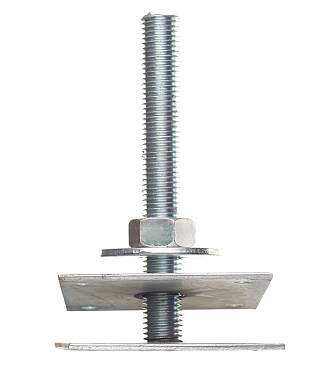 Анкер регулировочный оцинкованный М24 h200 120х120х4 мм