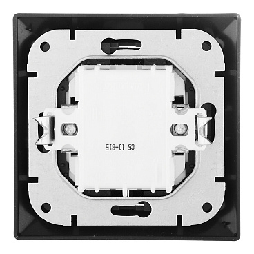 Выключатель Svet Стиль двухклавишный встраиваемый графит с подсветкой (EV 0365-9121)