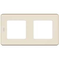 Рамка Legrand Inspiria двухместная слоновая кость (673941)