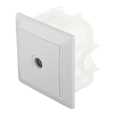 Розетка телевизионная Svet встраиваемая белая (SV1001-0038)