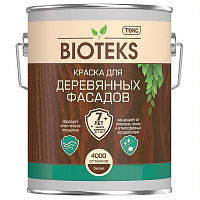 Краска фасадная по дереву Текс Bioteks алкидная база А белая 9 л