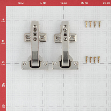 Петля мебельная Click 90° угловая с ответной планкой и доводчиком (2 шт.)