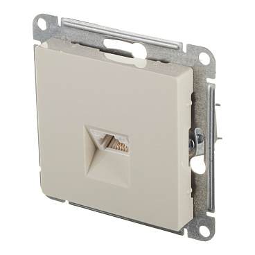Розетка телефонная Systeme Electric AtlasDesign встраиваемая бежевая RJ11 (ATN000281)