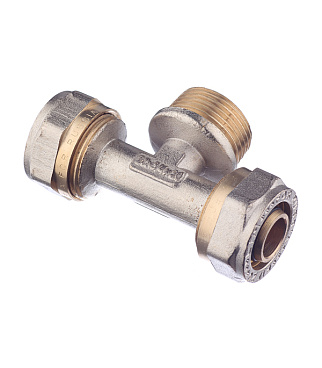 Тройник 20 обж(ц) х 3/4 НР(ш) х 20 обж(ц)