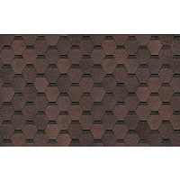 Черепица гибкая Docke Eurasia Шестигранник коричневая 3 кв.м