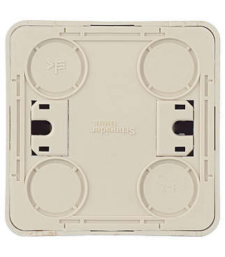 Выключатель Systeme Electric Этюд двухклавишный накладной сосна (BA10-002D)