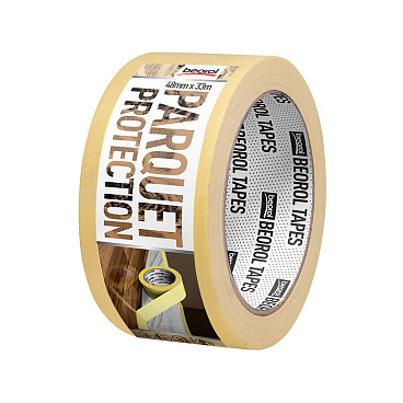 Лента малярная Beorol для паркета желтая 48 мм 33 м УФ-стойкая (PK48PT)