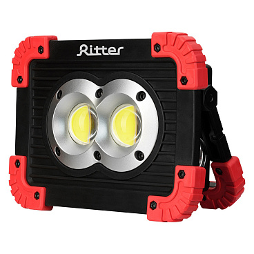 Фонарь прожектор Ritter светодиодный 2 LED 11 Вт аккумуляторный Li-Ion 2х1500 мАч пластик 3 режима (29132 9)