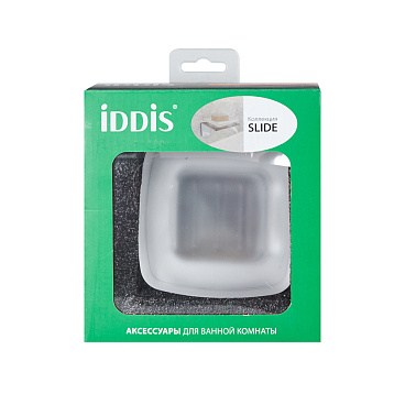 Мыльница для ванной Iddis Slide с держателем стекло матовое/сталь хром (SLISCG0i42)