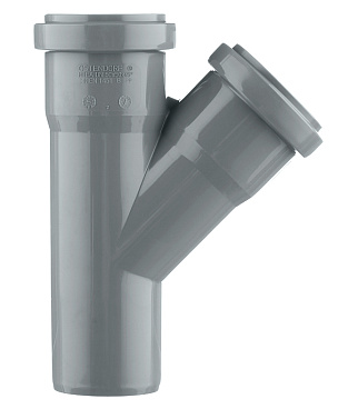 Тройник Ostendorf HTEA d50 мм 45° пластиковый для внутренней канализации (112200)