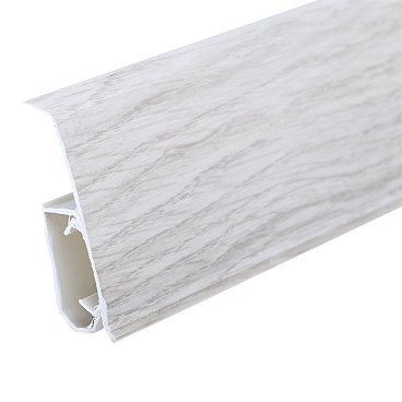 Плинтус ПВХ напольный Winart 72 мм дуб кватро 2200 мм Г-профиль со съемной панелью