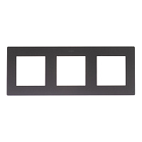 Рамка Simon 24 Harmonie трехместная графит (2400630-038)