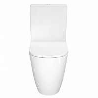 Унитаз-компакт Vitra Sento безободковый с горизонтальным выпуском с сиденьем микролифт белый (9830B003-7204)