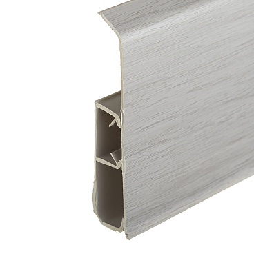 Плинтус ПВХ напольный Wimar Quadro 100 мм аустер 2200 мм Г-профиль со съемной панелью