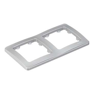 Рамка Hegel Master двухместная серебро (Р402-06)